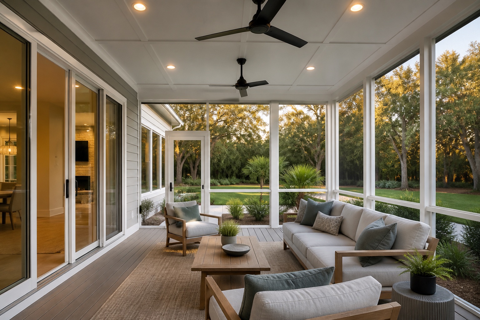Insulated screen room concept rendering